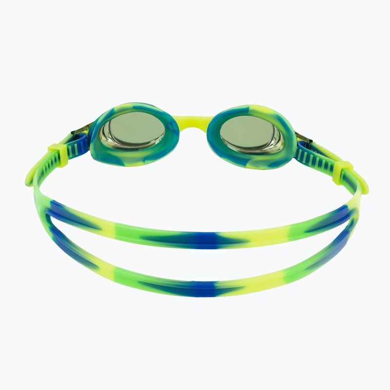 TYR Swimple Tie Dye Mirrored gold/green/blue children's swimming goggles 4