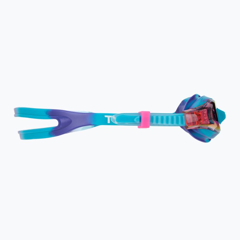 TYR Swimple Tie Dye Mirrored purple/turqoise/purple children's swimming goggles 3