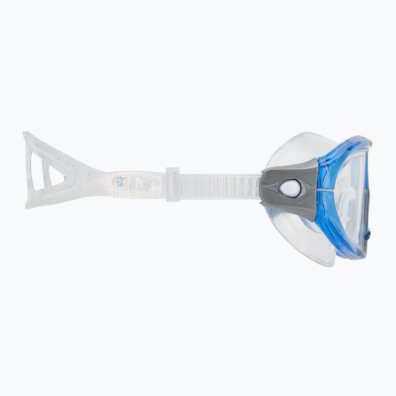 TYR Orion clear/ blue/ grey swimming mask 3