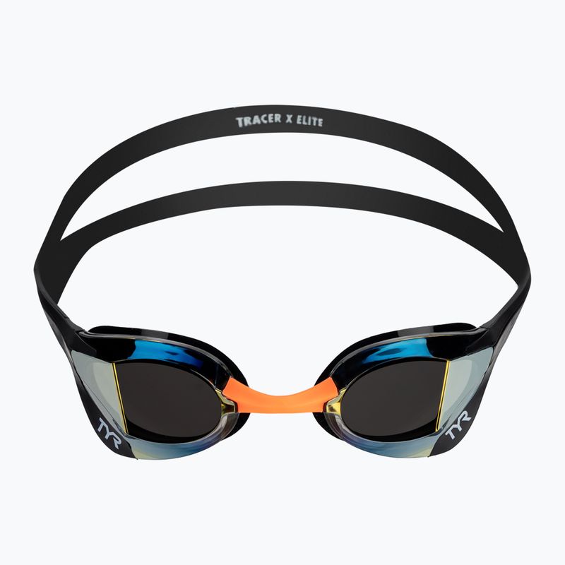 TYR Tracer-X Elite Mirrored gold/black swimming goggles 3