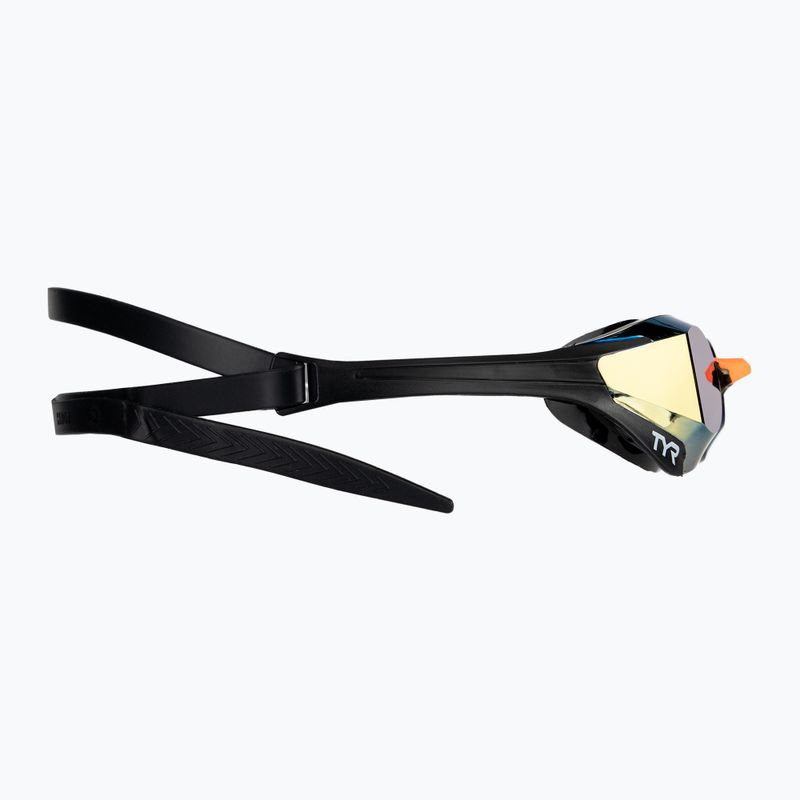TYR Tracer-X Elite Mirrored gold/black swimming goggles 4