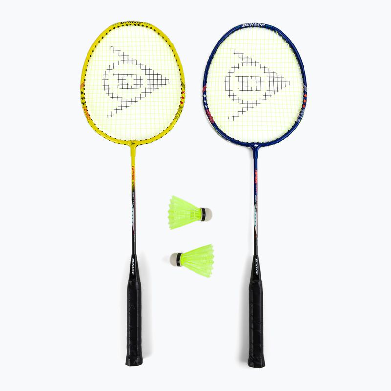 Dunlop Nitro-Star SSX 1.0 badminton set blue/yellow 13015319