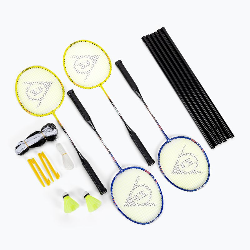 Dunlop Nitro-Star SSX 1.0 4 Player badminton set blue/yellow 13015340