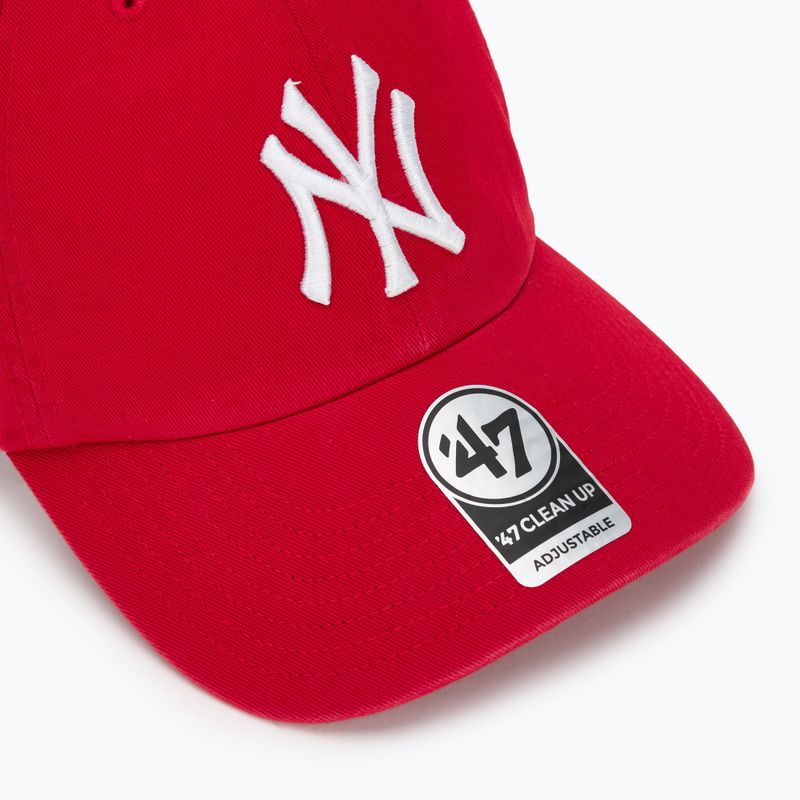 47 Brand MLB New York Yankees CLEAN UP baseball cap red 3