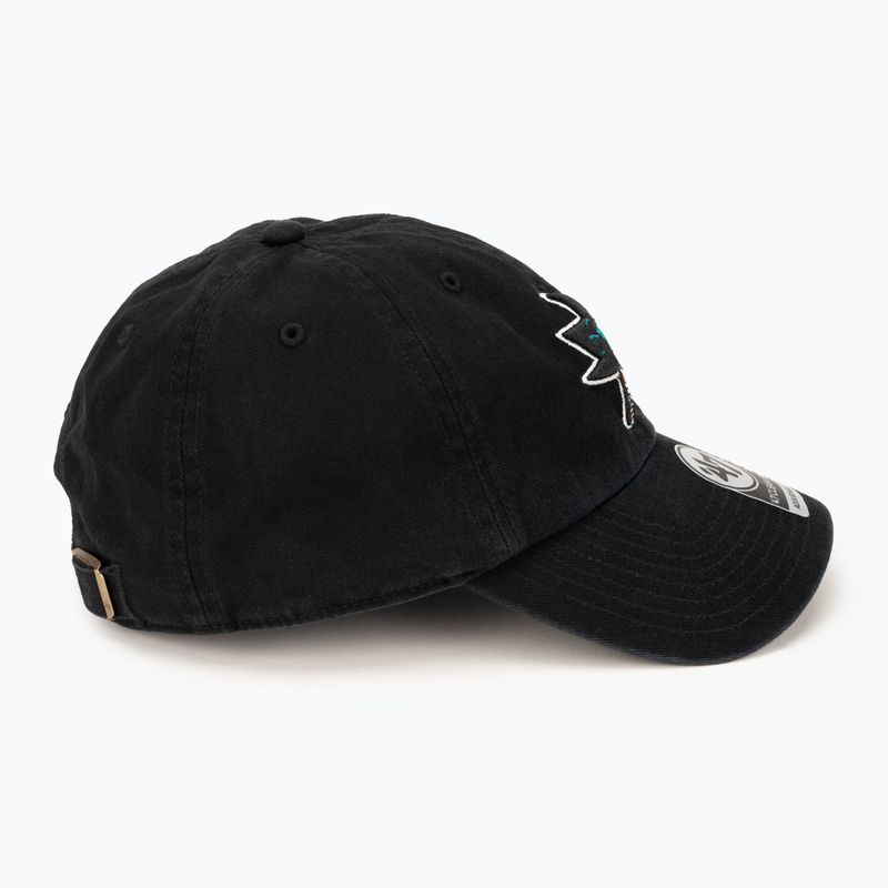 47 Brand NHL San Jose Sharks CLEAN UP baseball cap black 2