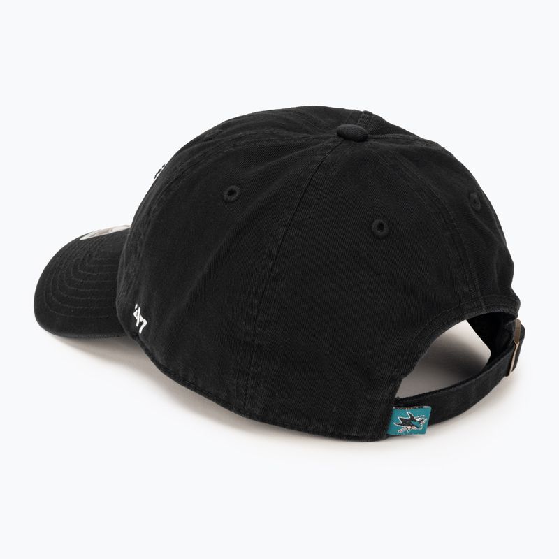 47 Brand NHL San Jose Sharks CLEAN UP baseball cap black 3