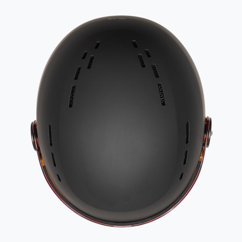 Children's ski helmet Bollé Quiz Visor Jr black/blue matte/orange gun 6