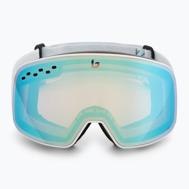 Ski goggles Bollé Nevada Small white metallic blue matte/azure 2