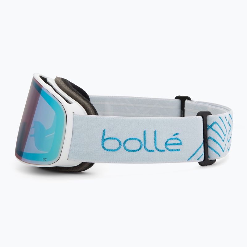 Ski goggles Bollé Nevada Small white metallic blue matte/azure 4
