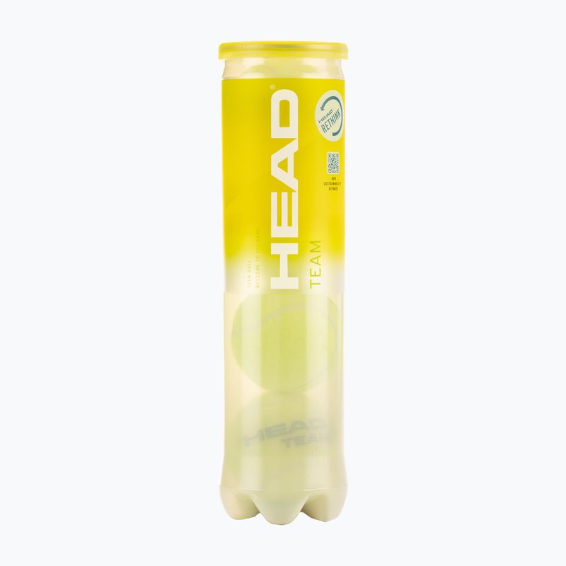 HEAD Team tennis balls 4 pcs yellow 575704 3