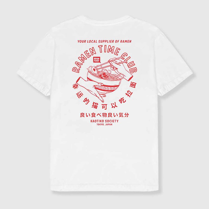 Men's T-shirt Kaotiko Washed Suara Ramen white 4
