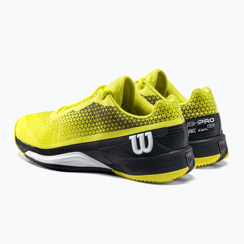 Wilson Rush Pro 4.0 Clay men's tennis shoes black and yellow WRS329450 3