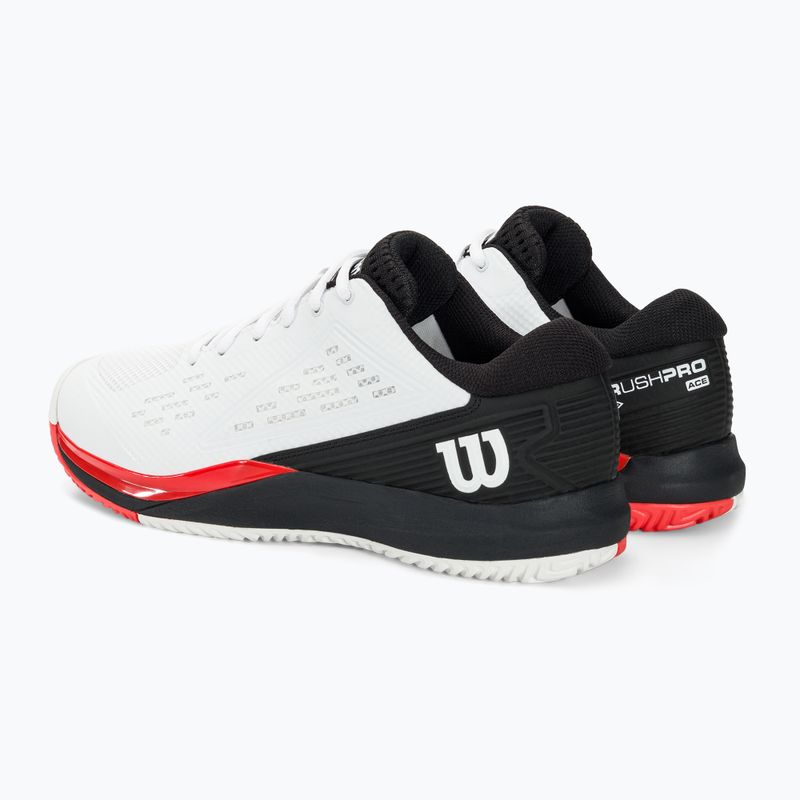 Men's tennis shoes Wilson Rush Pro Ace white/red/poppy red 3