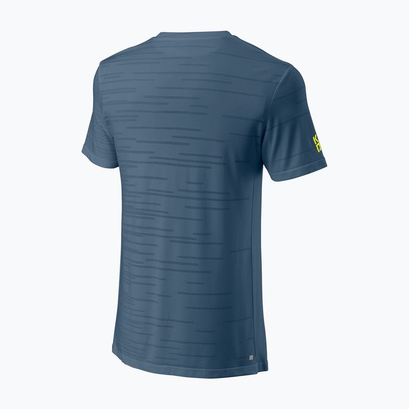 Men's tennis shirt Wilson KAOS Rapide SMLS Crew II blue WRA813802 2
