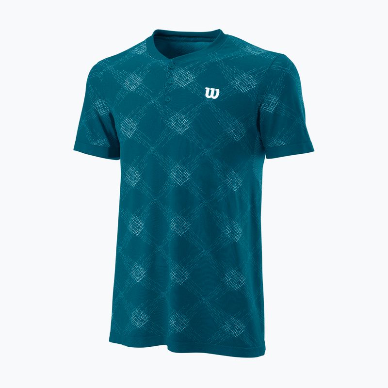 Wilson PWR SMLS Henley III men's tennis shirt blue WRA804502