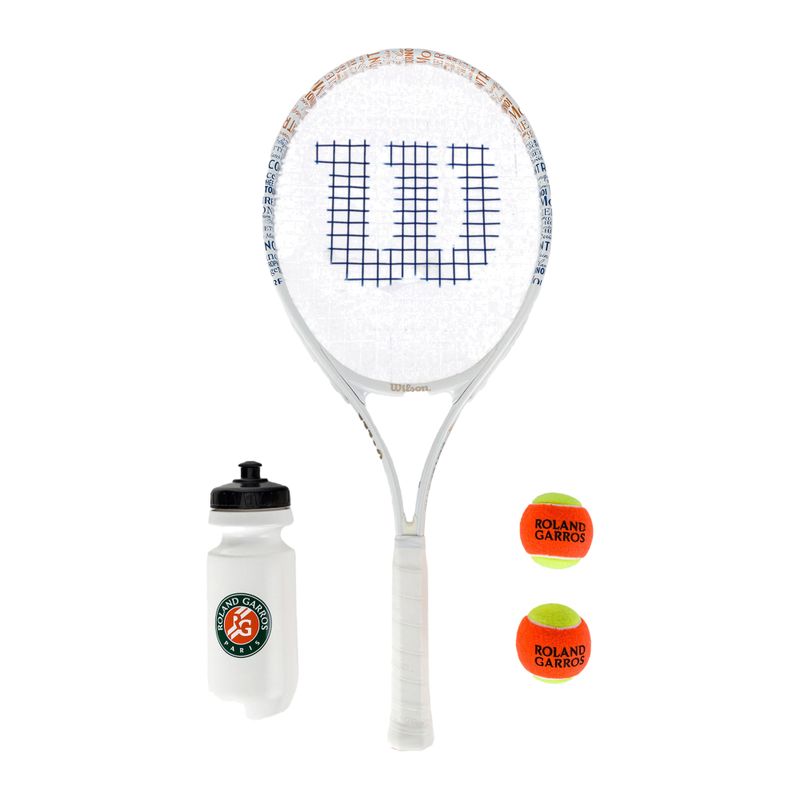 Wilson Roland Garros Elite 25 children's tennis set orange and white WR086810F