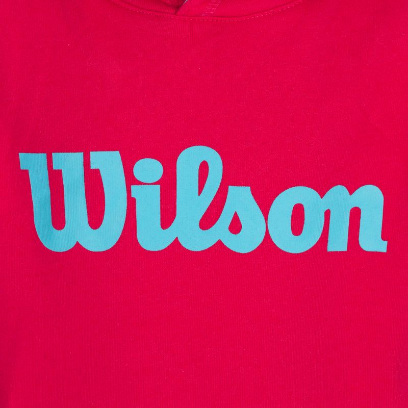Children's Wilson Tennis Script Cotton PO Hoody pink WRA769221 3