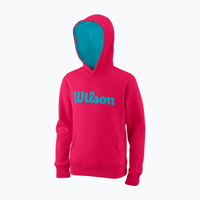 Children's Wilson Tennis Script Cotton PO Hoody pink WRA769221 5