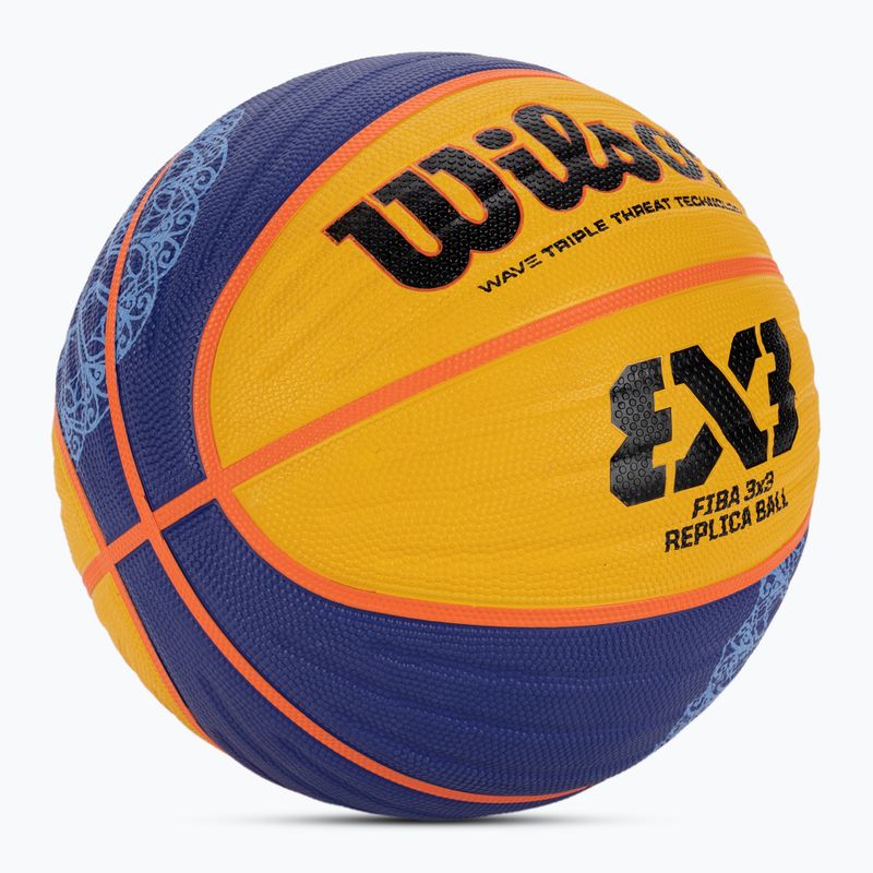 Wilson Fiba 3X3 Replica Paris 2004 basketball blue/yellow size 6 2