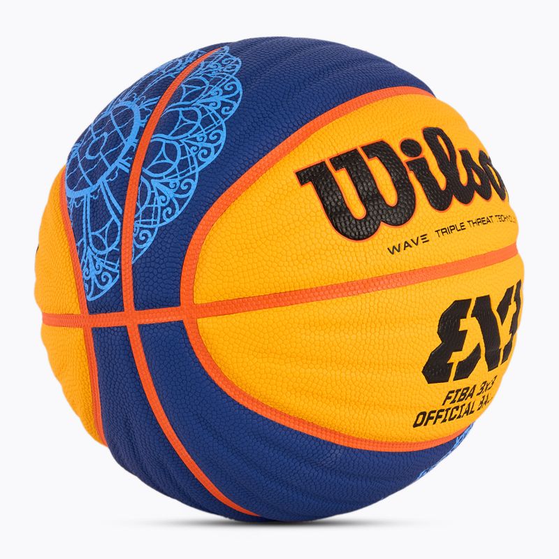 Wilson Fiba 3x3 Game Ball Paris Retail basketball 2024 blue/yellow size 6 2