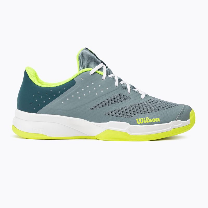 Wilson Kaos Stroke 2.0 men's tennis shoes stormy sea/deep teal/safety yellow 2