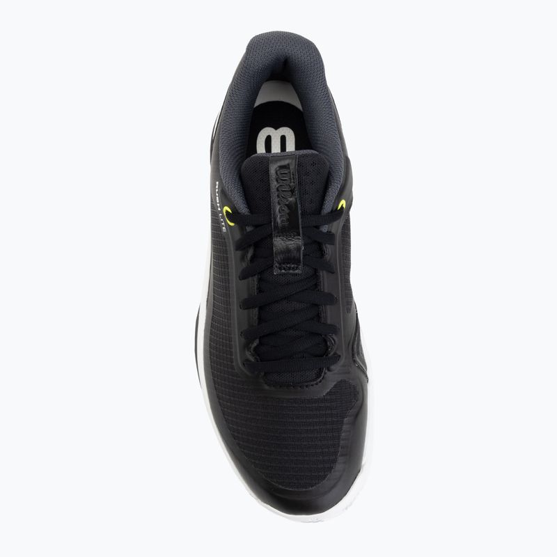 Men's tennis shoes Wilson Rush Lite 5 Clay black/white/safety yellow 5