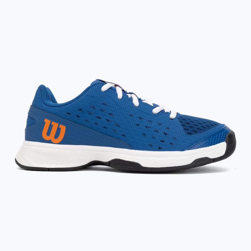 Children's tennis shoes Wilson Rush Pro Ace L Jr déjà vu blue/orange tiger/white 2