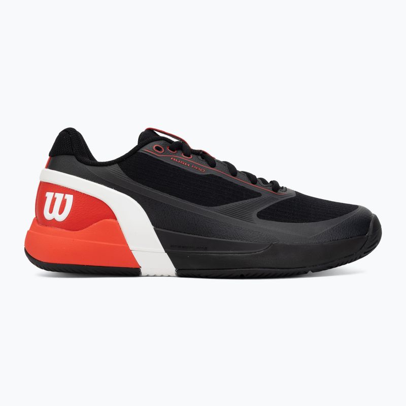Men's tennis shoes Wilson Rush Pro 5 black/infrared/white 2