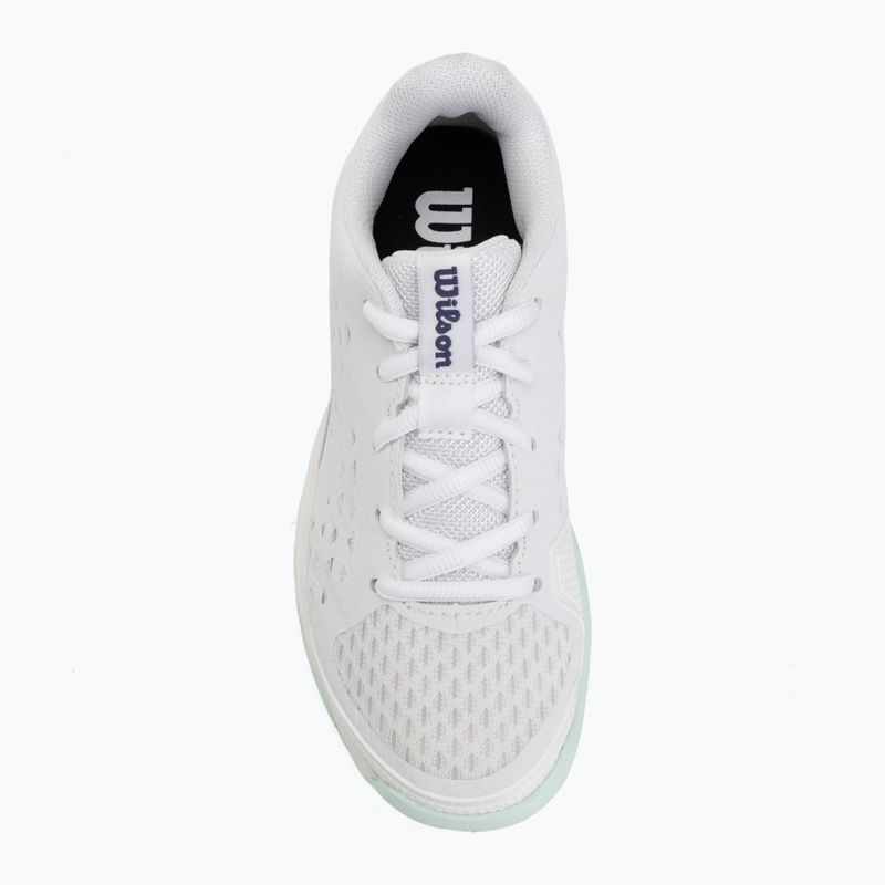 Children's tennis shoes Wilson Rush Pro Ace L Jr white/bay/skip blue 5