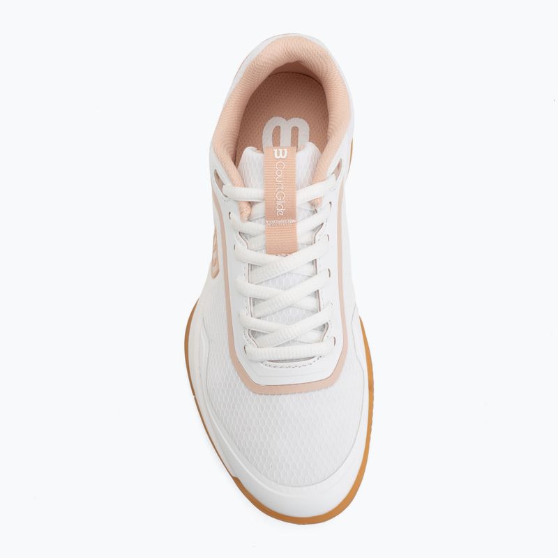 Women's tennis shoes Wilson Courtglide white/cameo rose/gum 5