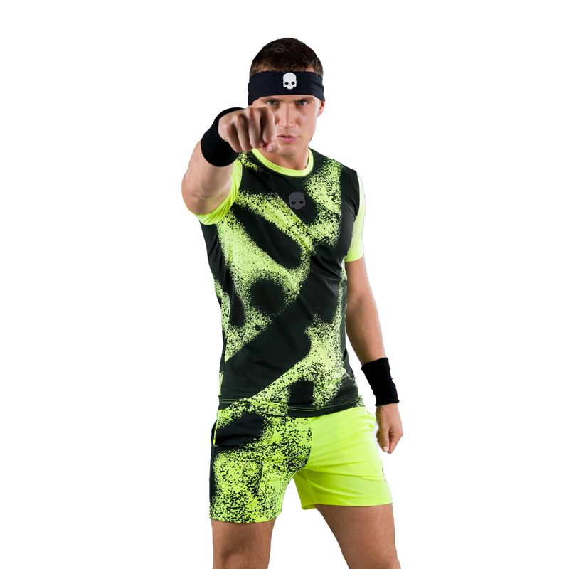 Men's tennis shirt HYDROGEN Spray Tech yellow T00502724 4
