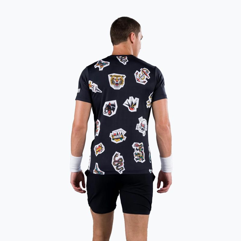 Men's tennis shirt HYDROGEN Tattoo Tech black T00504007 2