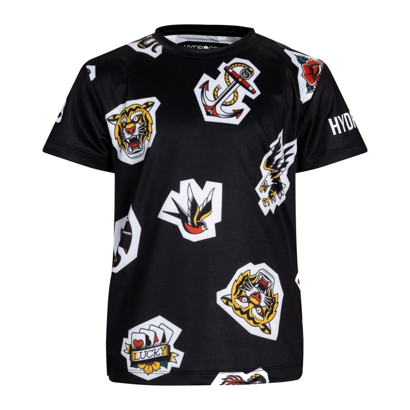 Children's tennis shirt HYDROGEN Tattoo Tech black TK0504007