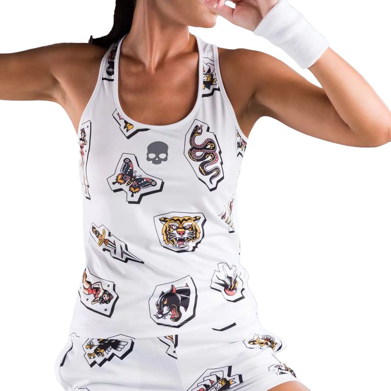 Women's tennis shirt HYDROGEN Tattoo Tech white T01525001 3