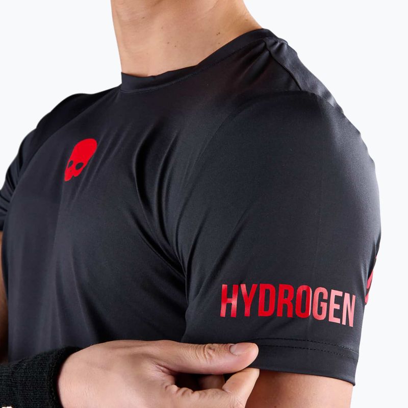 Men's HYDROGEN Panther Tech Tee black/red tennis shirt 4