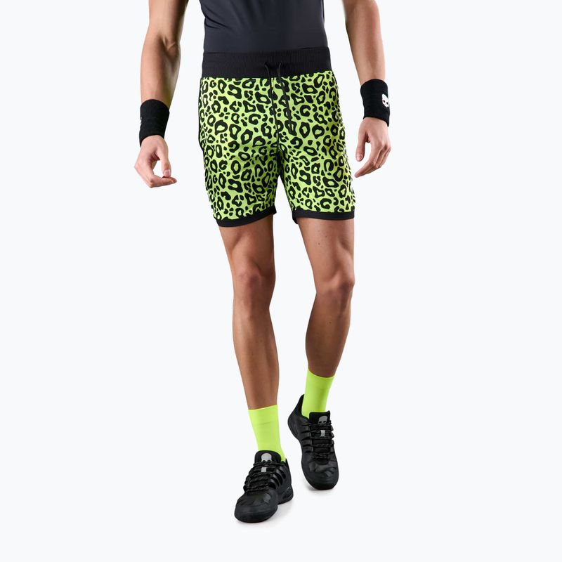 Men's tennis shorts HYDROGEN Panther Tech fluorescent yellow