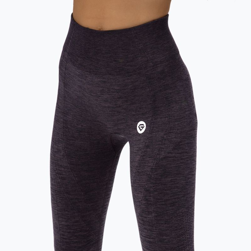 Women's Gym Glamour seamless training leggings navy blue melange 198 4
