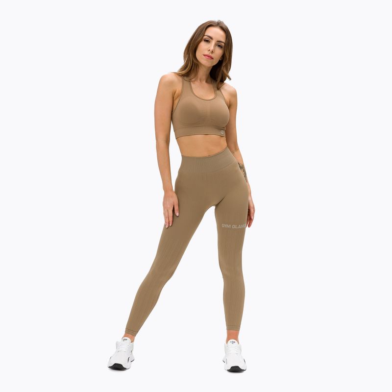 Women's training leggings Gym Glamour Push Up Nude 312 2