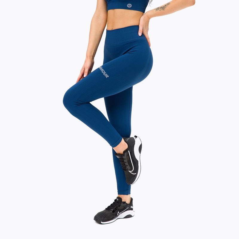 Women's training leggings Gym Glamour Push Up Classic Blue 313