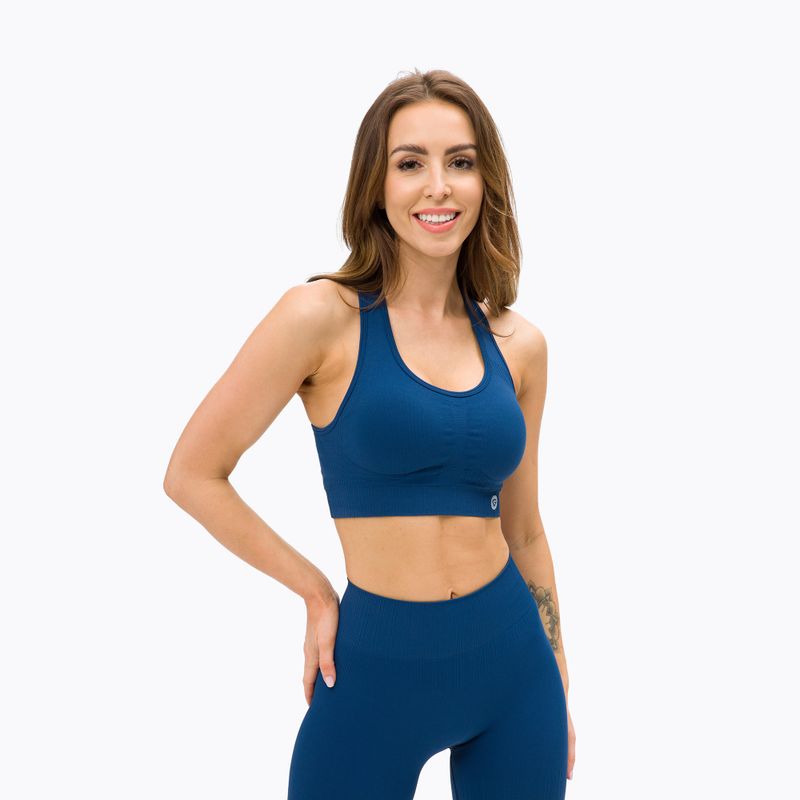 Gym Glamour Push Up Classic Blue 321 fitness bra