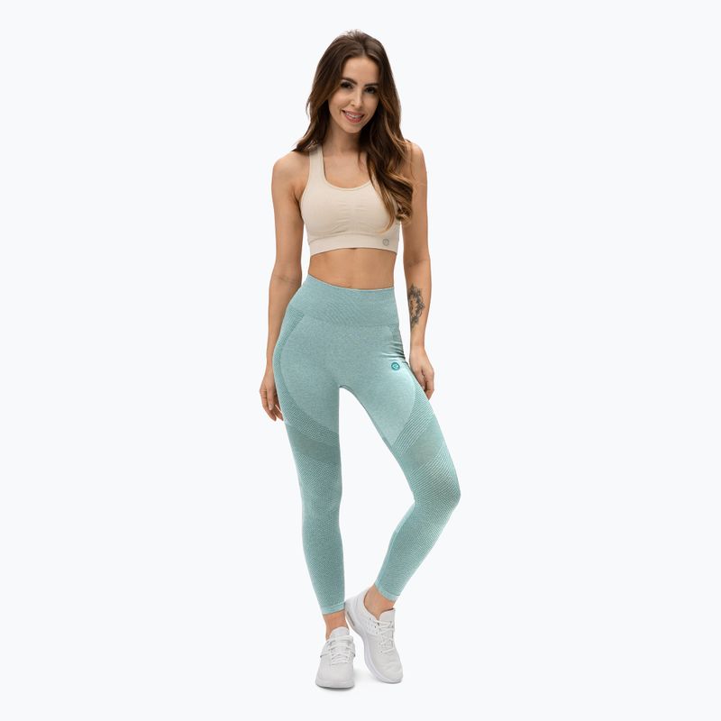 Women's training leggings Gym Glamour Green Fusion 337 2