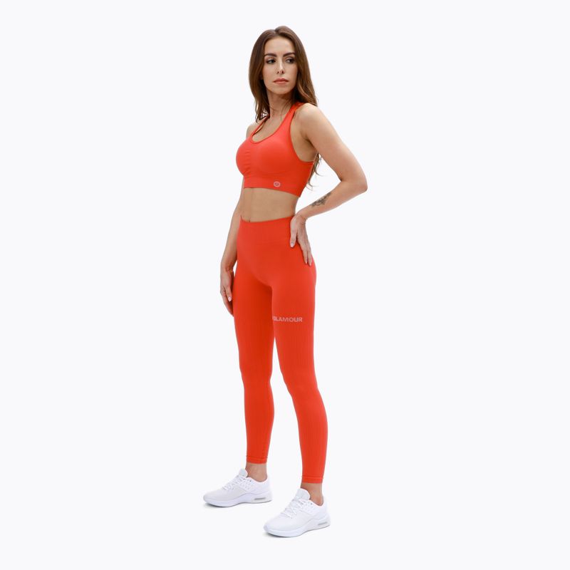 Women's training leggings Gym Glamour Push Up Coral 369 2