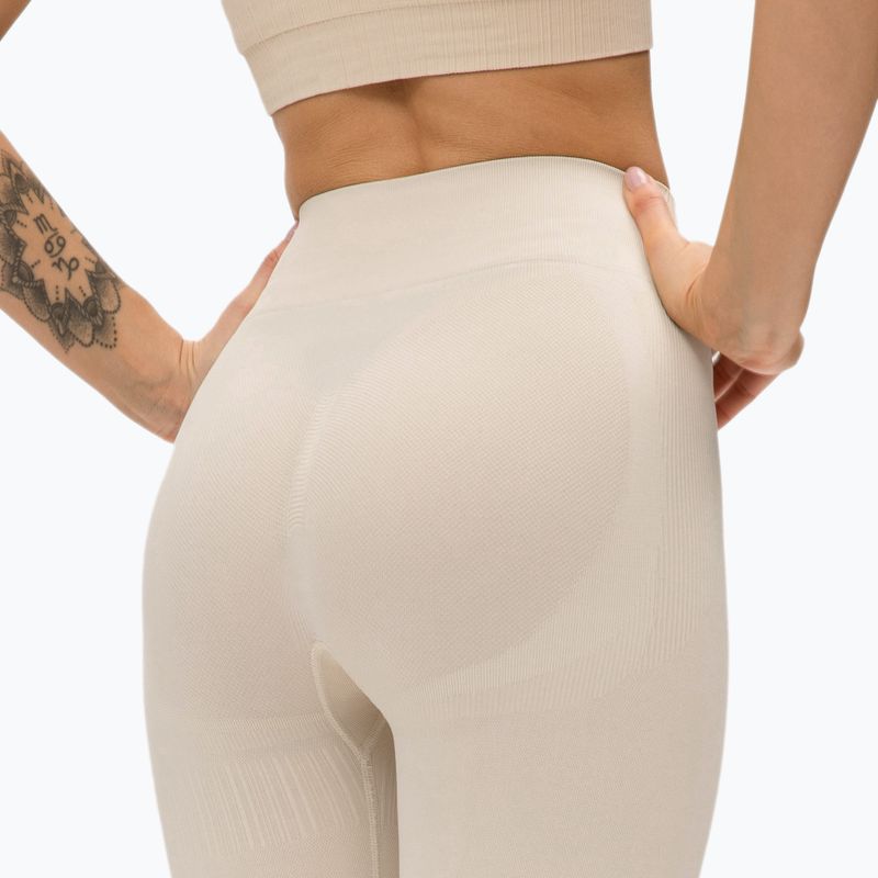 Women's training leggings Gym Glamour Push Up Cream 375 5