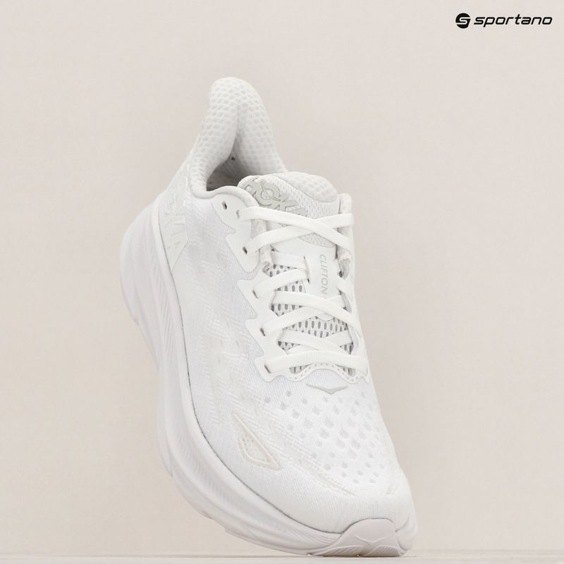 Women's running shoes HOKA Clifton 9 white/white 9
