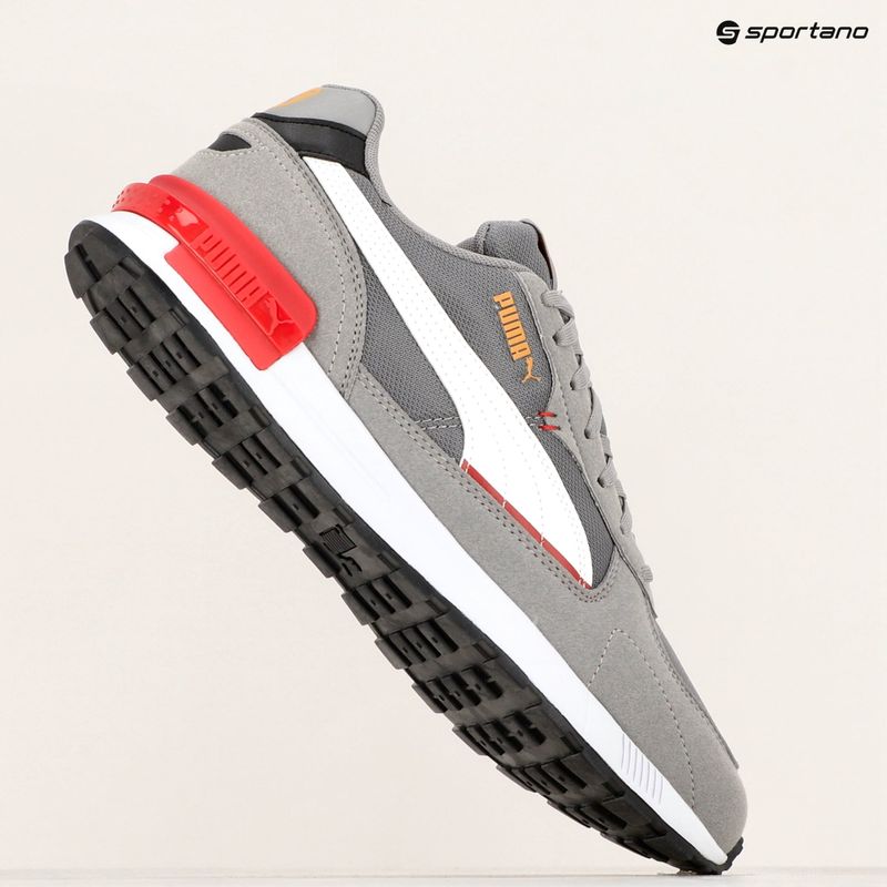 PUMA Graviton stormy slate/puma white/club red/ginger tea shoes 8