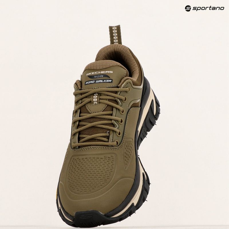 Men's SKECHERS Arch Fit Road Walker Recon olive/black shoes 9