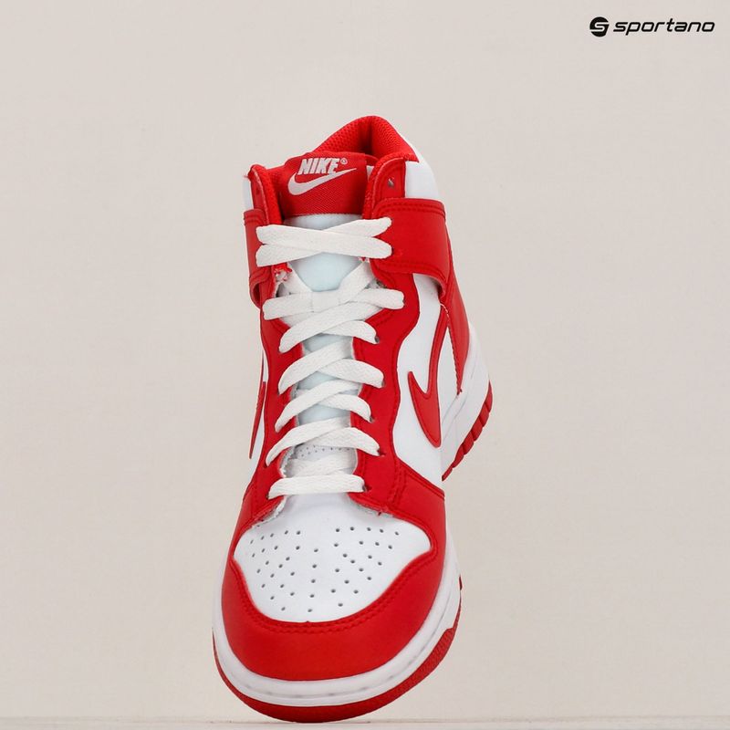 Nike Dunk High white/university red shoes 9