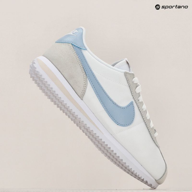 Nike Cortez women's shoes white/light armory blue 9
