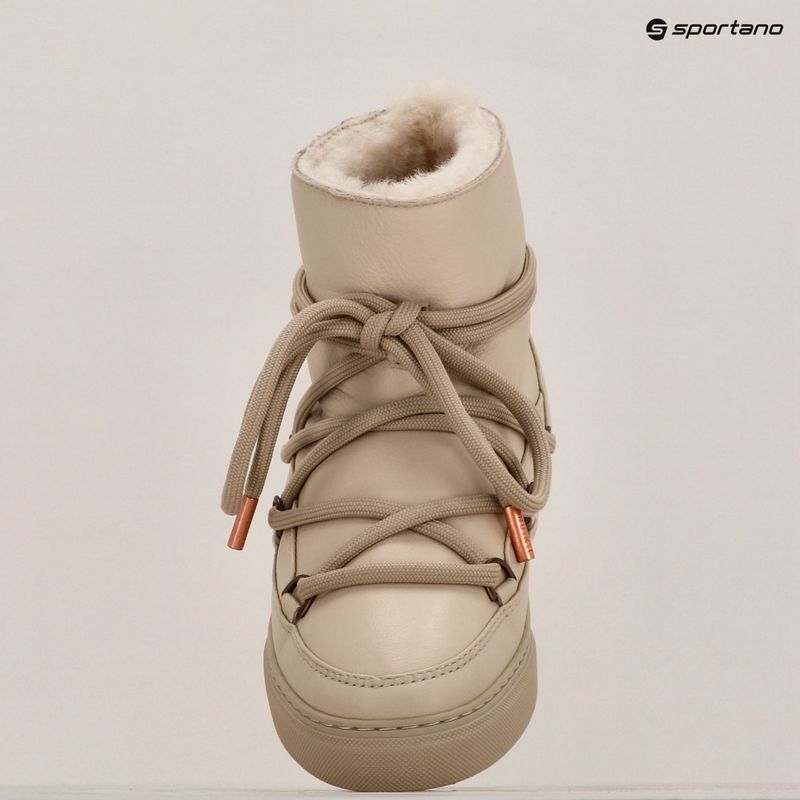 Women's INUIKII Full Leather cream snow boots 9