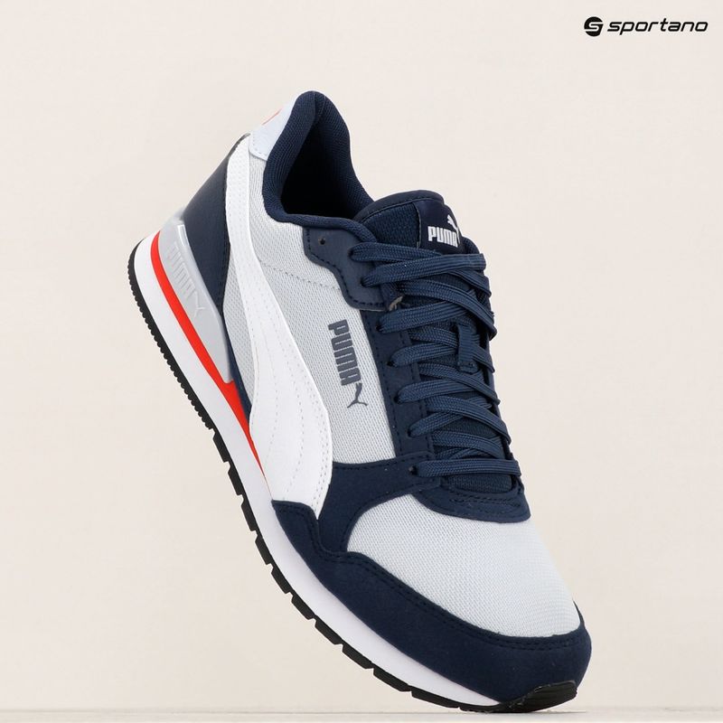 PUMA ST Runner v3 Mesh silver mist/white/club navy/for all time red/black shoes 14